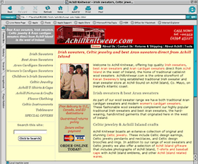 Achill Knitwear Web site
