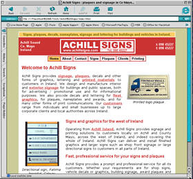 Achill Signs Web site